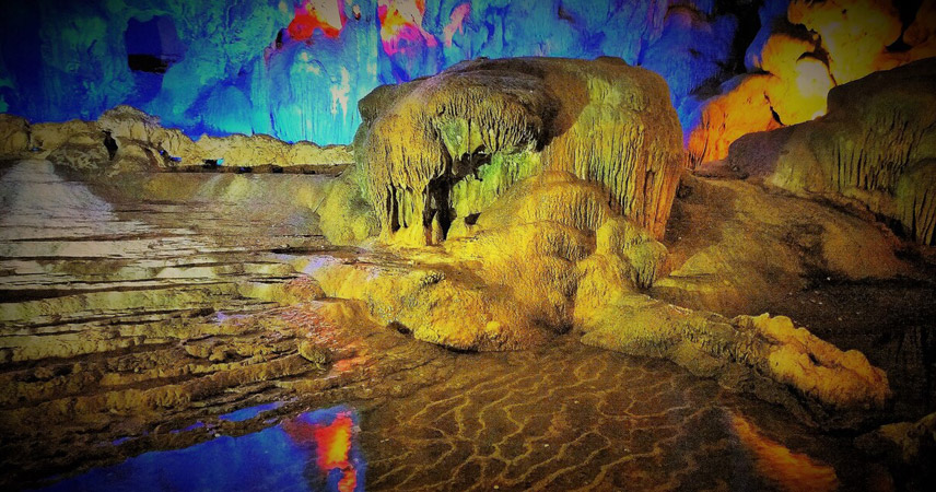 Nature's works of art in the Dau Go cave