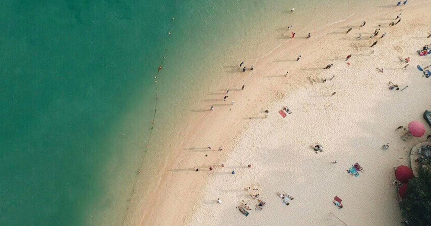 Overview Titop Beach from above