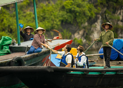 Visit the Cua Van Floating Culture Center