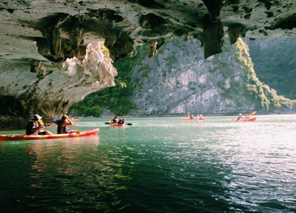 explore Luon Cave by kayak